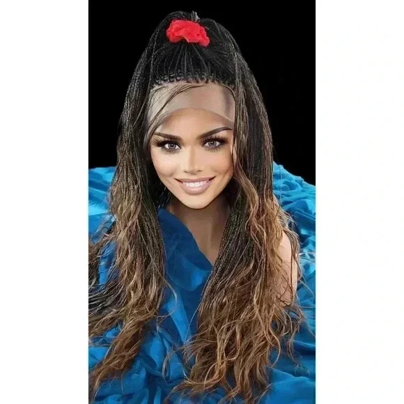 Braided wigs, Full lace Wig, 100% handmade, long braids gorgeous, ALINA, NWT - Picture 4 of 15